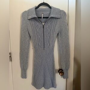 Free People Light Blue Knit Sweater